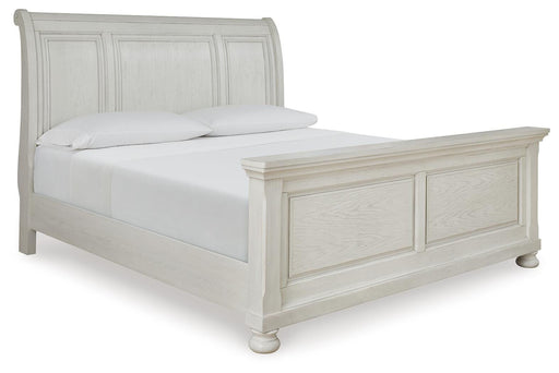Signature Design Antique White King Sleigh Bed