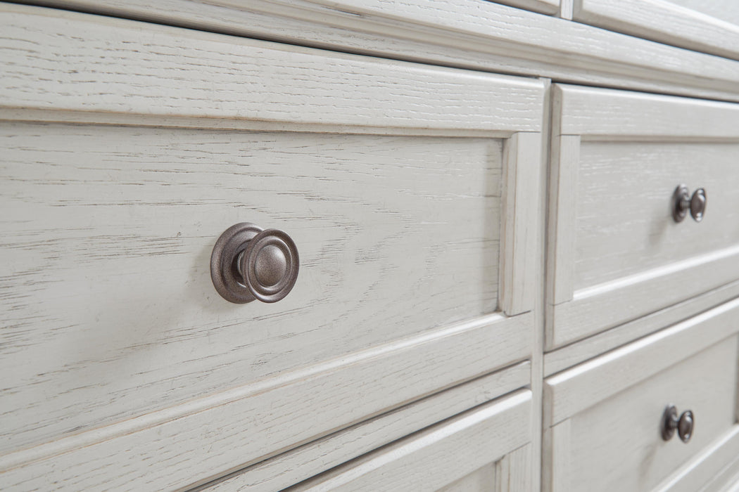 Signature Design Antique White Dresser and Mirror