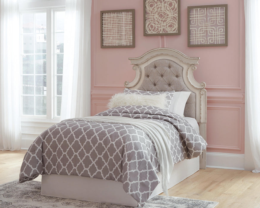 Signature Design Chipped White Twin UPH Panel Headboard