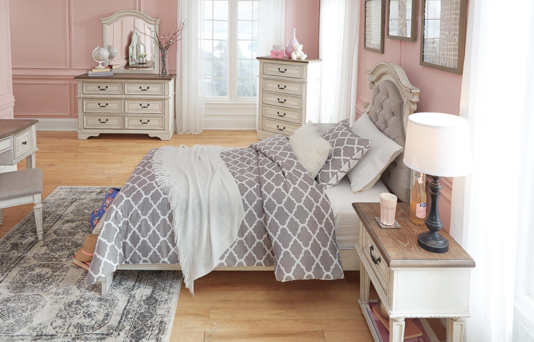 Signature Design Chipped White Twin UPH Panel Headboard
