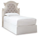 Signature Design Chipped White Twin UPH Panel Headboard