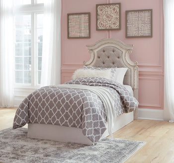 Signature Design Chipped White Twin UPH Panel Headboard
