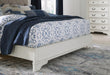 Signature Design Rustic Brown Queen Upholstered Panel Bed