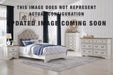 Signature Design Rustic Brown Queen Upholstered Panel Bed