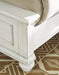 Benchcraft Whitewash California King Panel Bed with Storage Bench