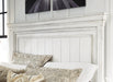 Benchcraft Whitewash California King Panel Bed with Storage Bench