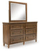Benchcraft Brown Dresser and Mirror