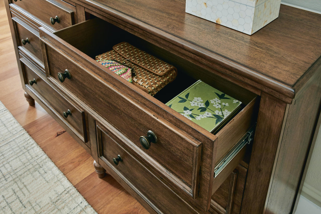 Benchcraft Brown Dresser and Mirror