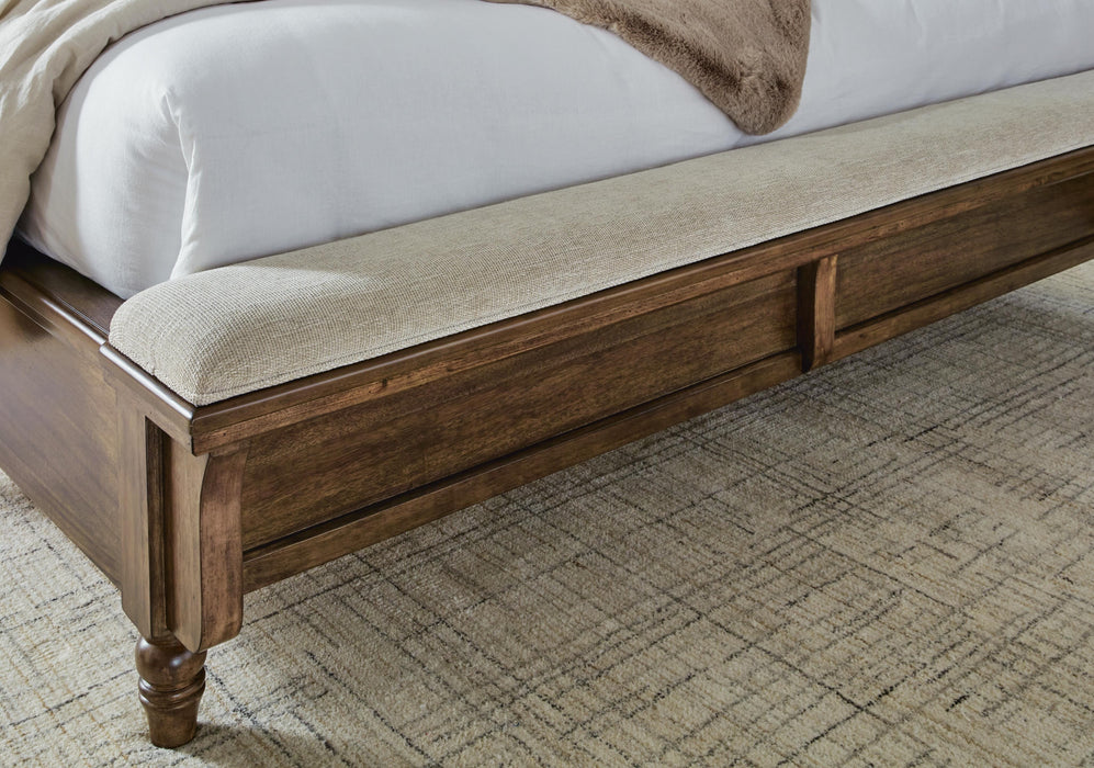 Benchcraft Brown California King Upholstered Panel Bed