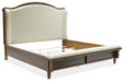 Benchcraft Brown California King Upholstered Panel Bed