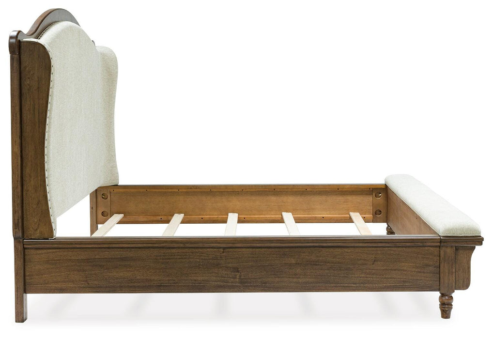 Benchcraft Brown California King Upholstered Panel Bed