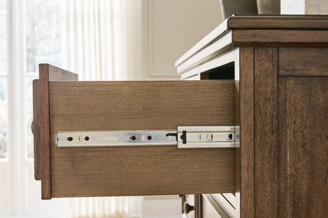 Benchcraft Brown Dresser and Mirror