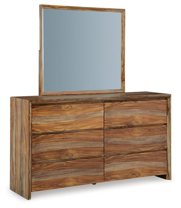 Signature Design Brown Dresser and Mirror