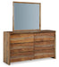 Signature Design Brown Dresser and Mirror