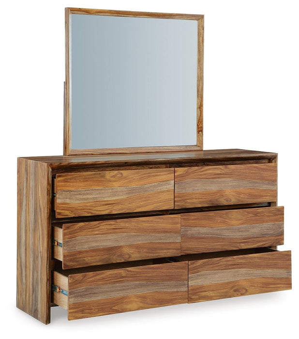 Signature Design Brown Dresser and Mirror