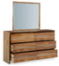 Signature Design Brown Dresser and Mirror