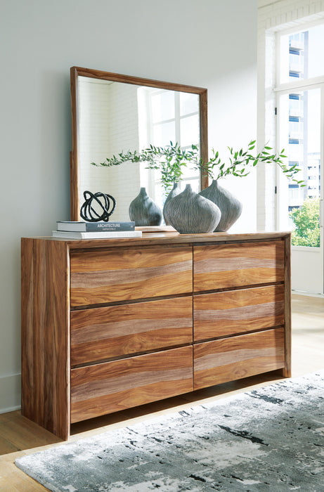 Signature Design Brown Dresser and Mirror