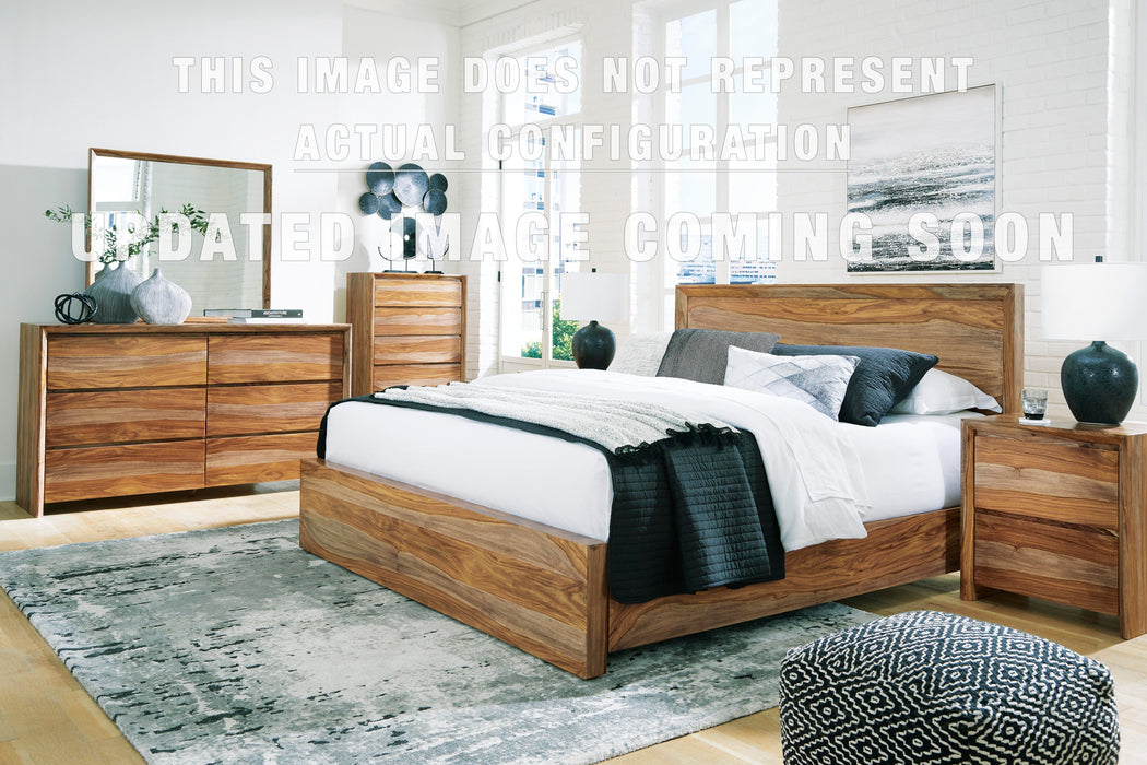 Signature Design Brown Queen Panel Bed