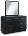 Signature Design Black Dresser and Mirror