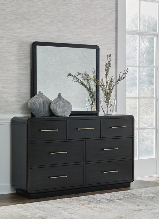 Signature Design Black Dresser and Mirror
