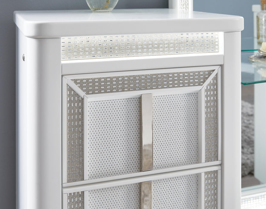 Signature Design White Vanity with Mirror