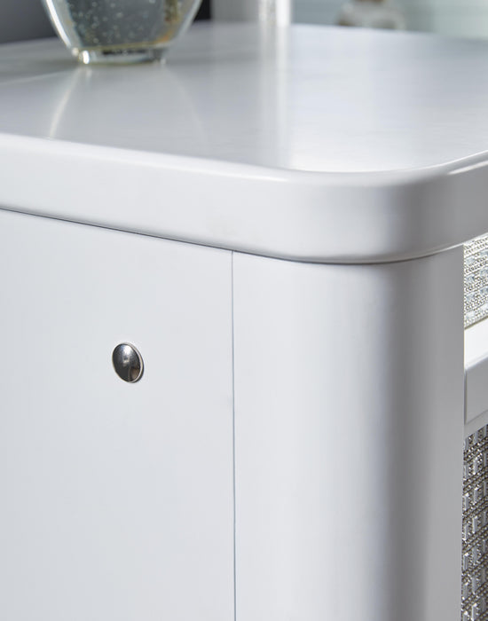 Signature Design White Vanity with Mirror