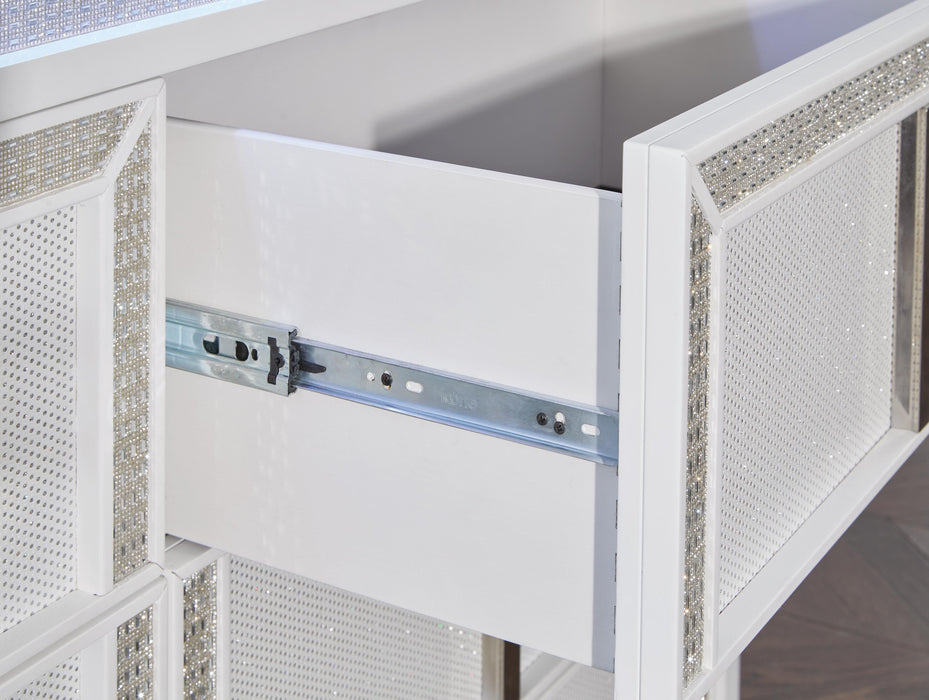 Signature Design White Dresser and Mirror