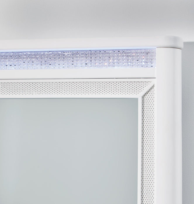 Signature Design White Dresser and Mirror