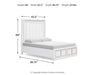 Signature Design White Queen Upholstered Storage Bed