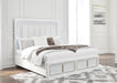 Signature Design White California King Upholstered Storage Bed