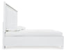 Signature Design White California King Upholstered Storage Bed