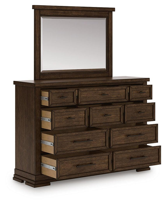 Signature Design Medium Brown Dresser and Mirror