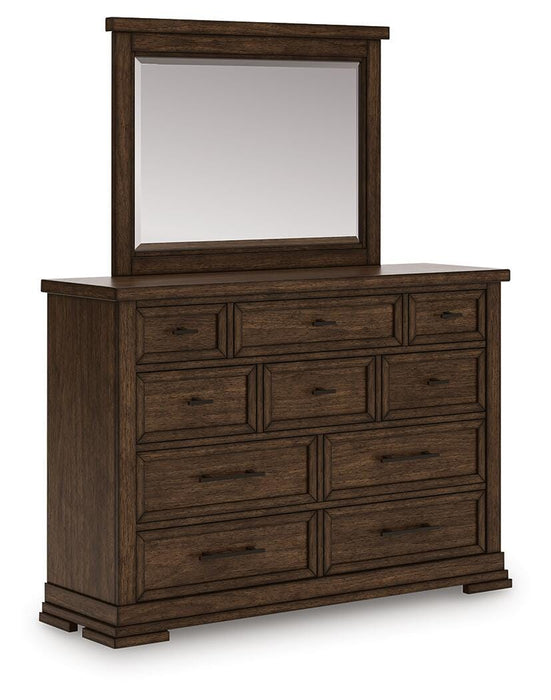 Signature Design Medium Brown Dresser and Mirror