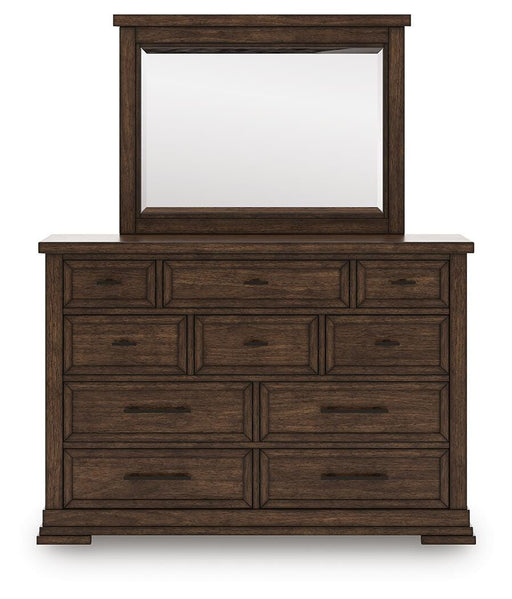 Signature Design Medium Brown Dresser and Mirror