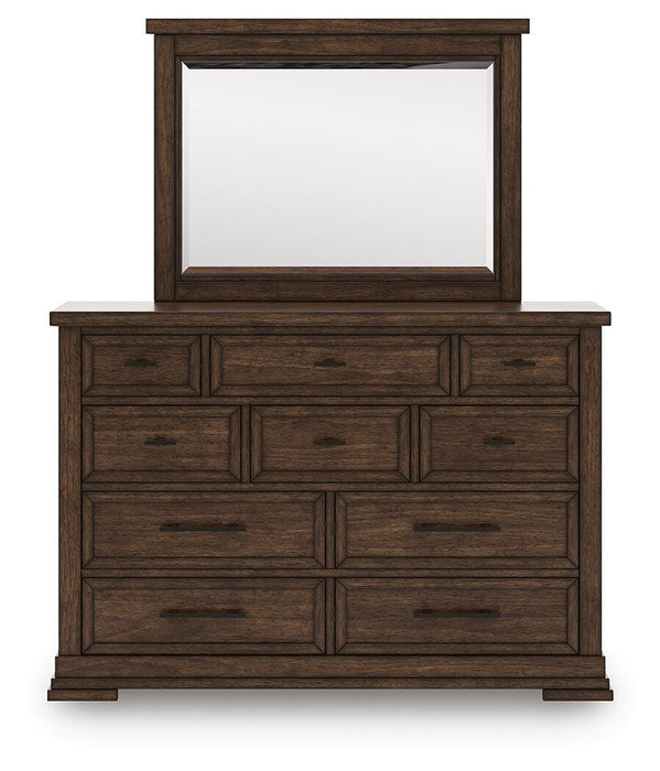 Signature Design Medium Brown Dresser and Mirror