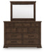 Signature Design Medium Brown Dresser and Mirror