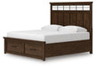 Signature Design Medium Brown King Panel Storage Bed