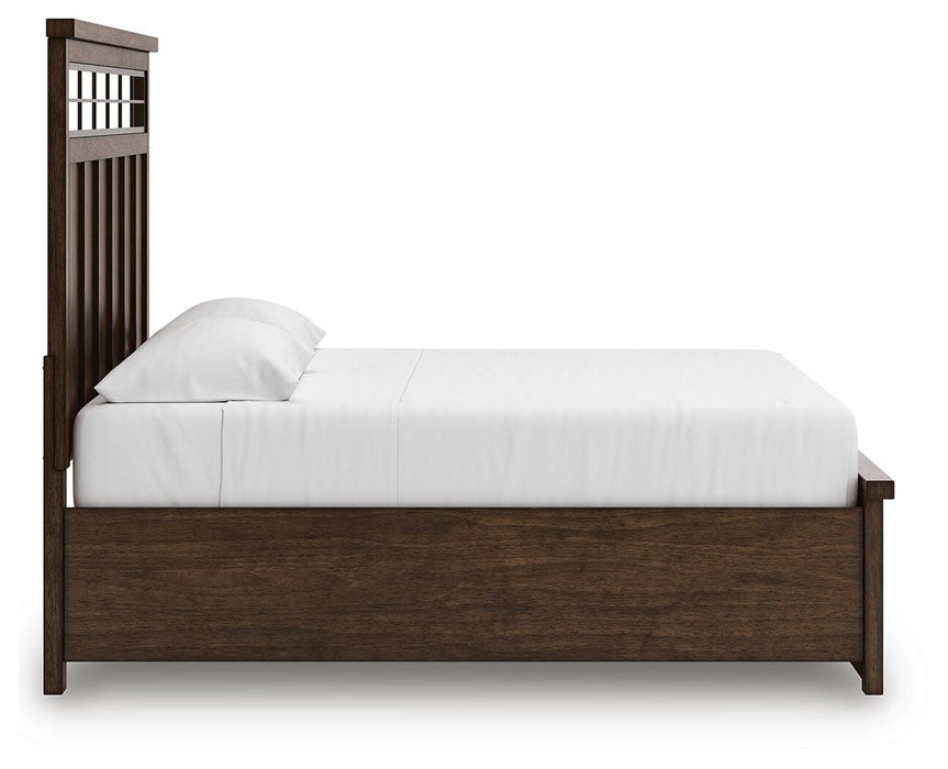 Signature Design Medium Brown King Panel Storage Bed