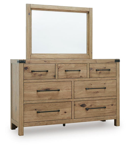 Benchcraft Light Brown Dresser and Mirror