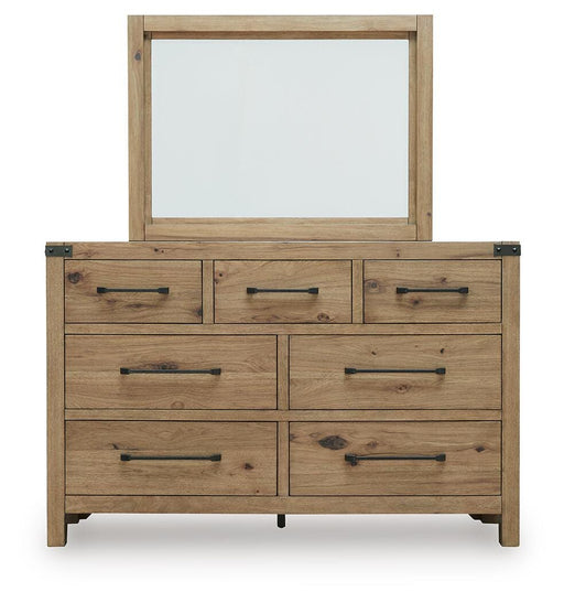 Benchcraft Light Brown Dresser and Mirror