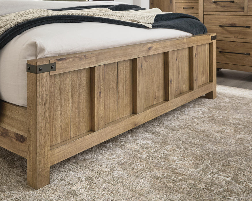 Benchcraft Light Brown King Panel Bed