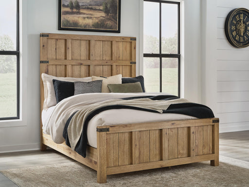 Benchcraft Light Brown Queen Panel Bed