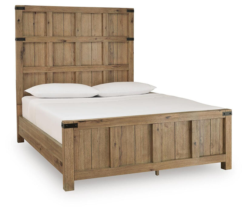 Benchcraft Light Brown Queen Panel Bed