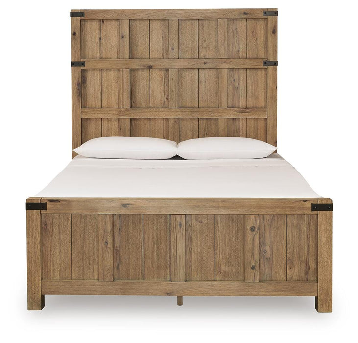Benchcraft Light Brown Queen Panel Bed