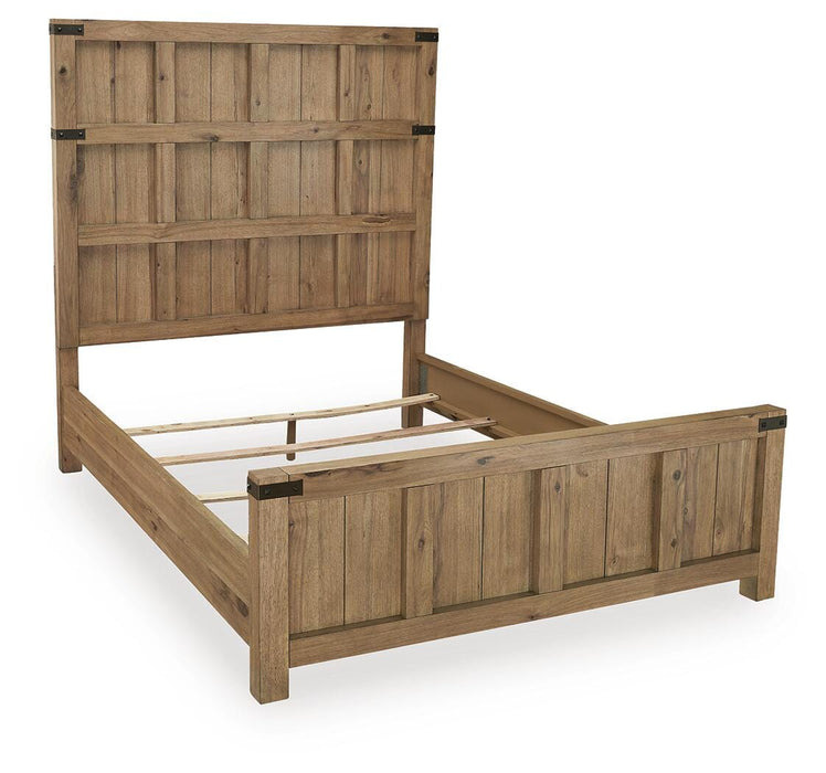 Benchcraft Light Brown Queen Panel Bed