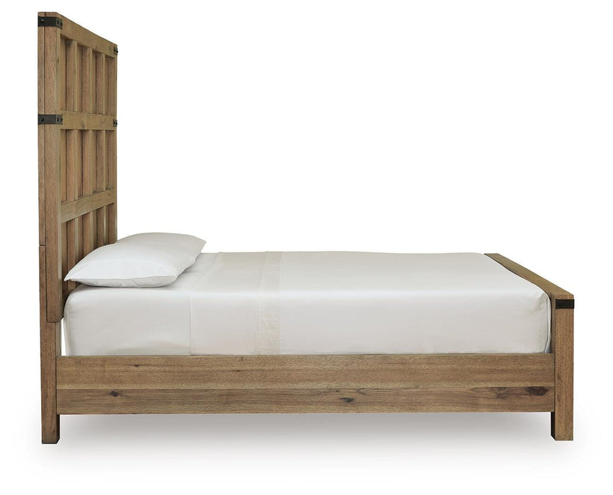 Benchcraft Light Brown Queen Panel Bed