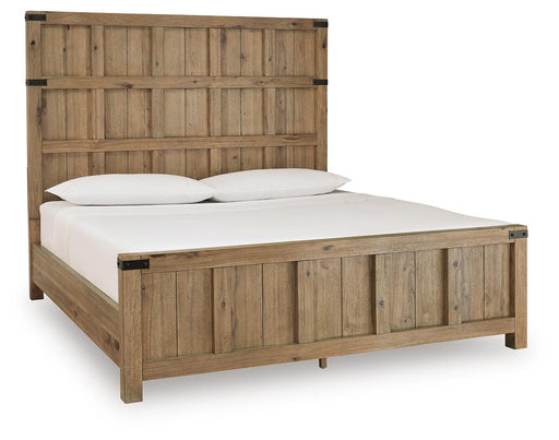 Benchcraft Light Brown King Panel Bed