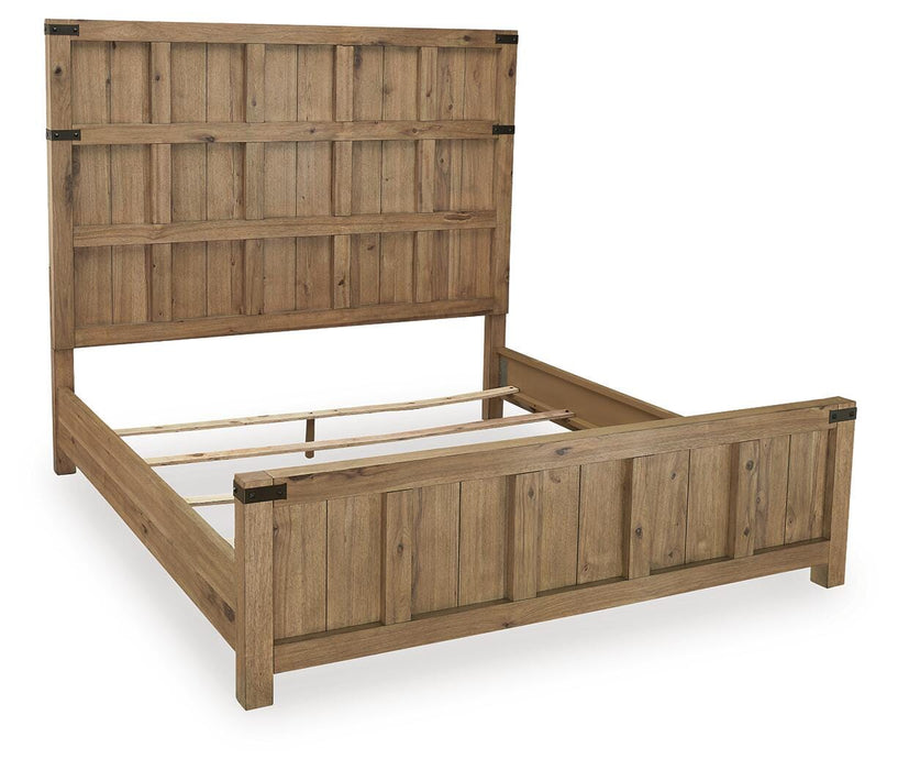 Benchcraft Light Brown King Panel Bed