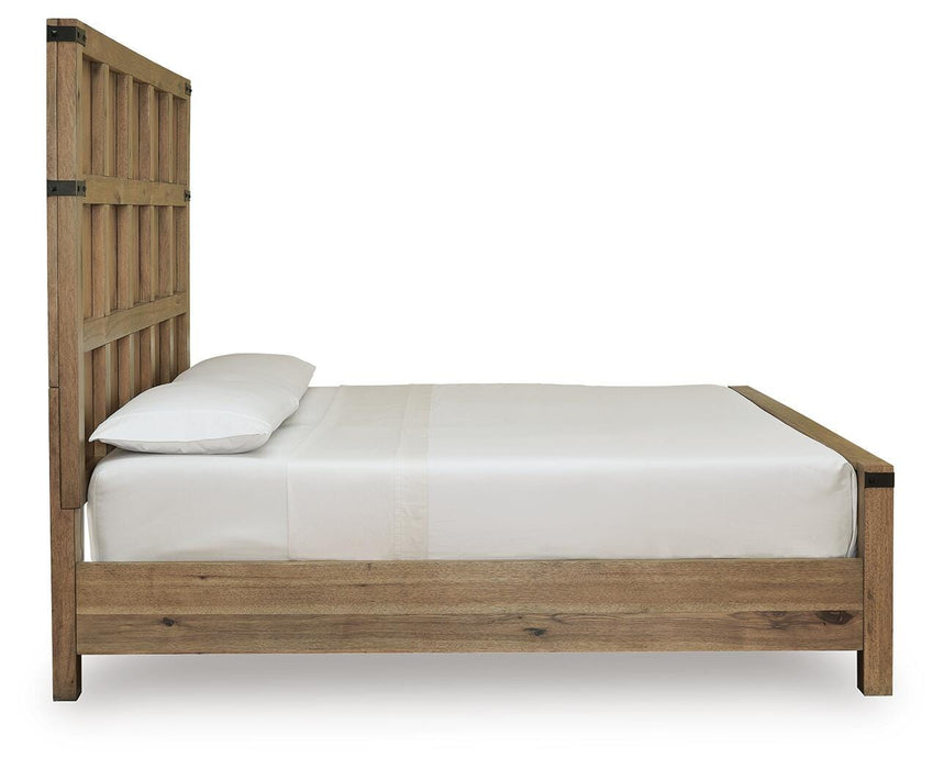 Benchcraft Light Brown King Panel Bed