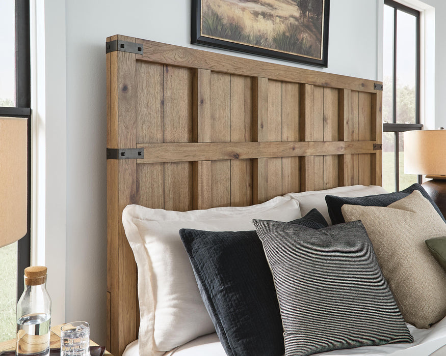 Benchcraft Light Brown King Panel Bed